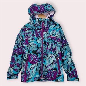 Columbia Girls Bugaboo II Fleece Interchange Jacket Blue Pattern Size XS 6-6x
